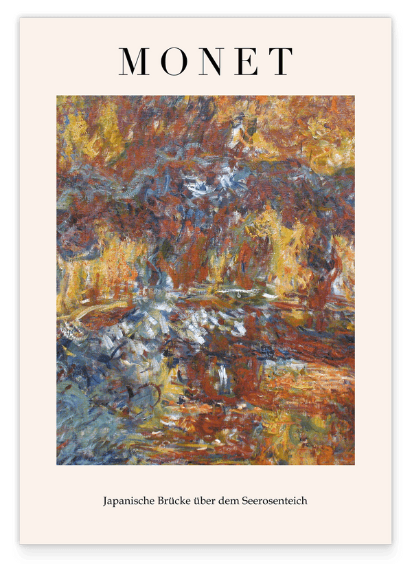 Claude Monet - Museum-Poster Japanische Brücke über dem Seerosenteich