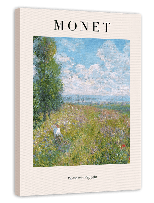 Claude Monet - Museum-Poster Wiese mit Pappeln