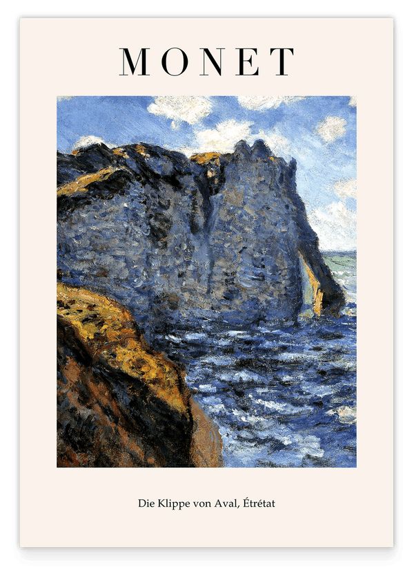 Claude Monet - Museum-Poster Die Klippe von Aval
