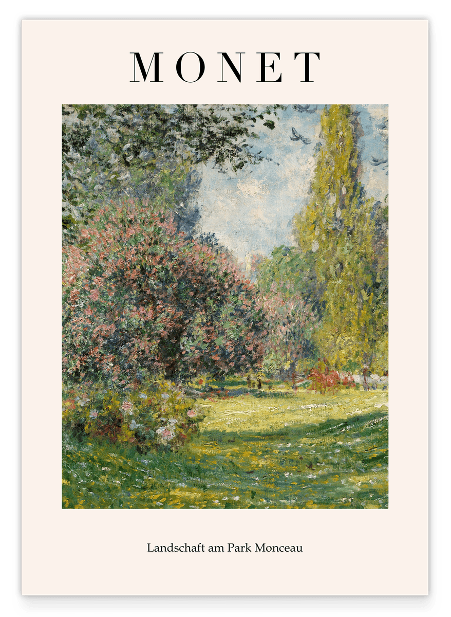 Claude Monet - Museum-Poster Landschaft am Park Monceau