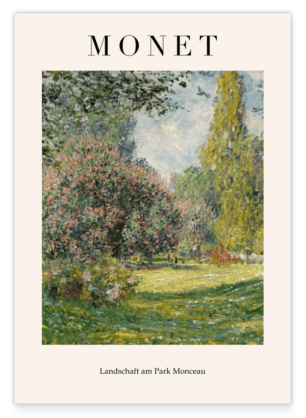 Claude Monet - Museum-Poster Landschaft am Park Monceau