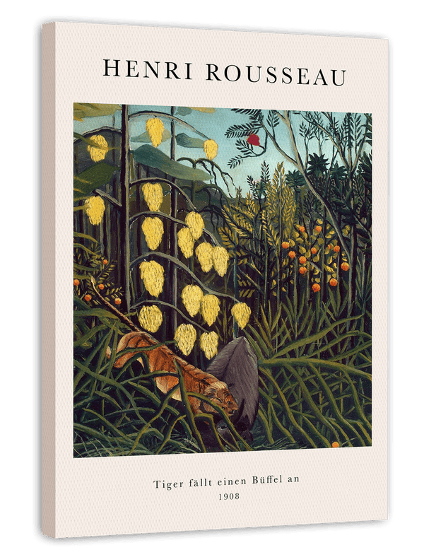 Henri Rousseau - Museum-Poster Tiger fällt einen Büffel an