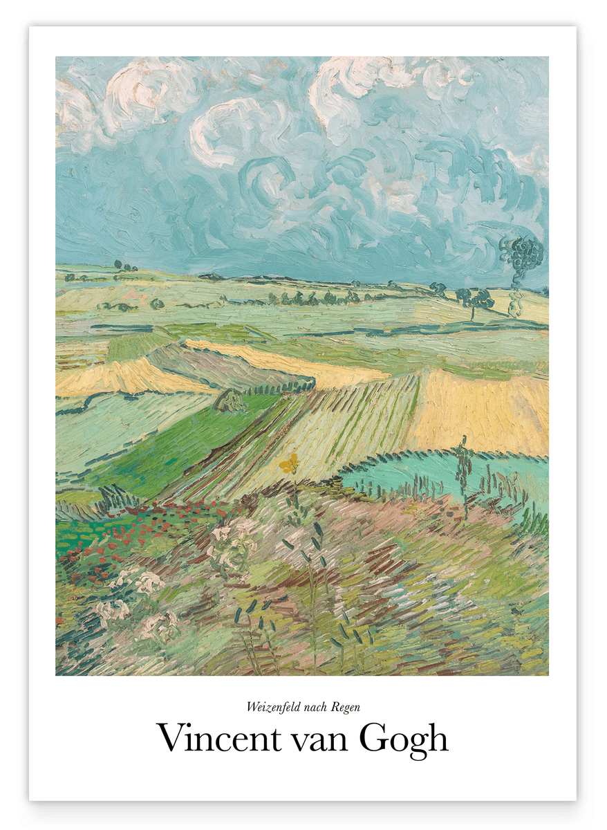 Vincent van Gogh - Museum-Poster Weizenfeld nach Regen