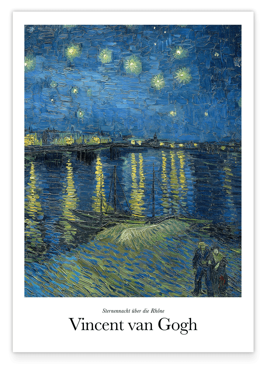 Vincent van Gogh - Museum-Poster Sternennacht über der Rhône