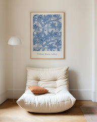 After Hover: William Morris Jagd - Museum-Poster Rosen und Vögel in blau
