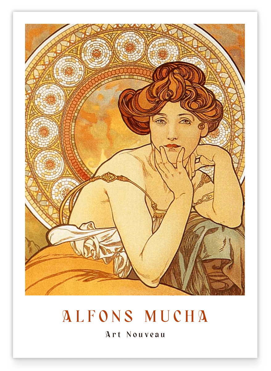 Alfons Mucha - Museum-Poster Sitzende Frau I - Art déco