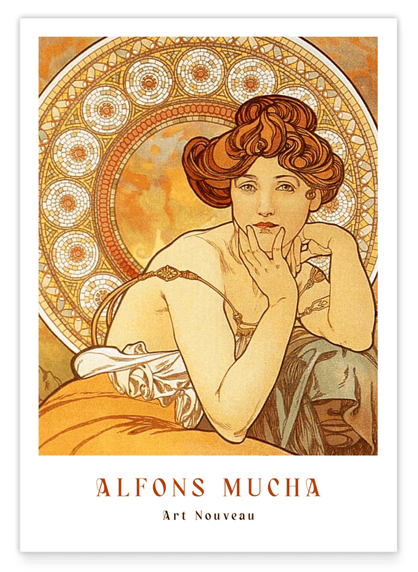 Alfons Mucha - Museum-Poster Sitzende Frau I - Art déco