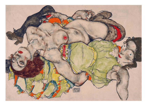 Egon Schiele - Sich liebende Frauen