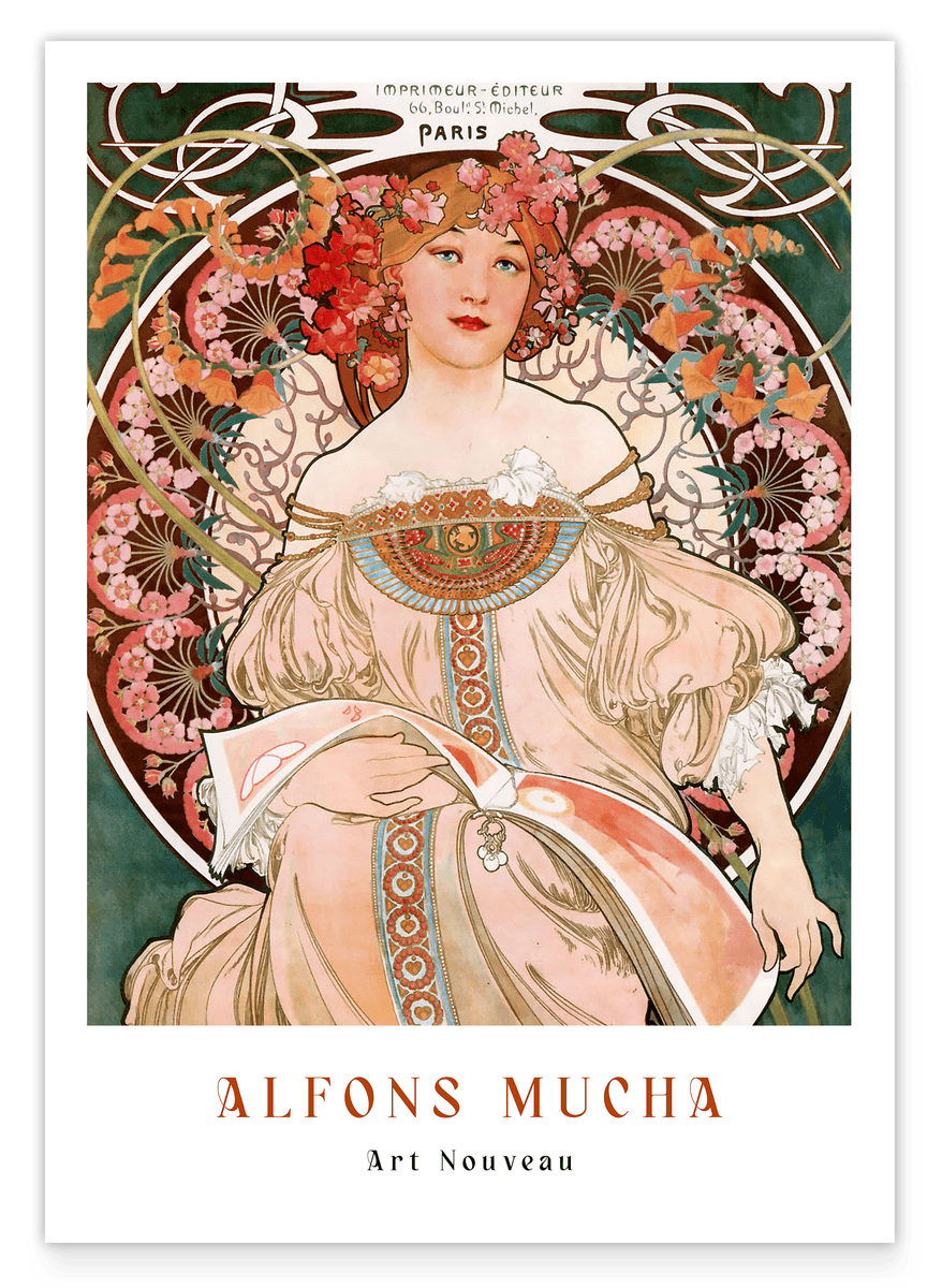 Alfons Mucha - Museum-Poster Sitzende Frau - Paris