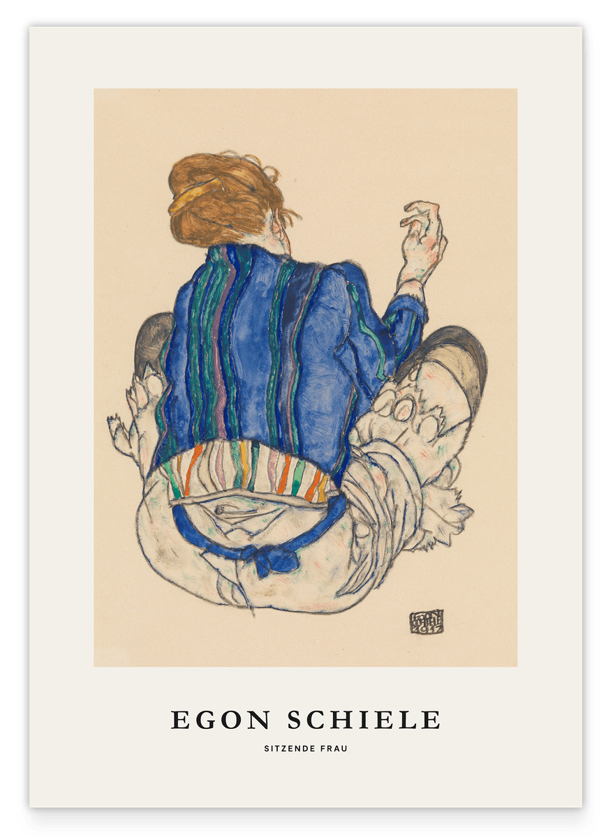 Egon Schiele - Museum-Poster I Sitzende Frau