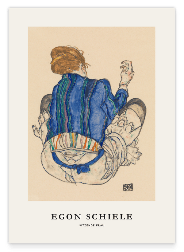 Egon Schiele - Museum-Poster I Sitzende Frau