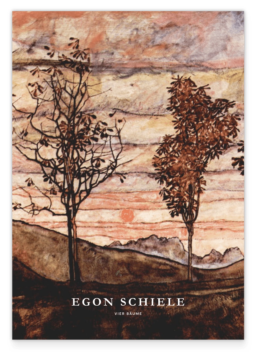 Egon Schiele - Museum-Poster II Vier Bäume (Ein Ausschnitt)