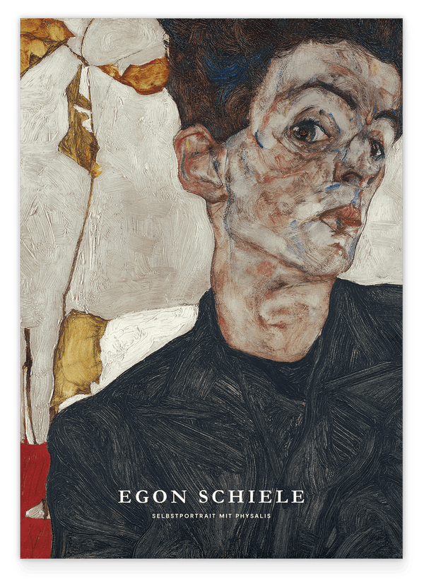 Egon Schiele - Museum-Poster II Selbstportait mit Physalis