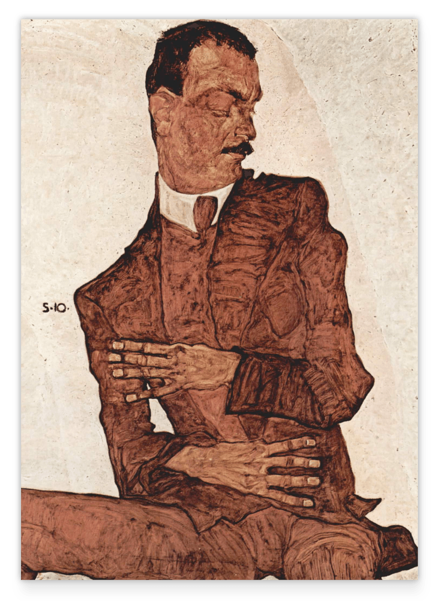 Egon Schiele - Portrait von Arthur Rössler