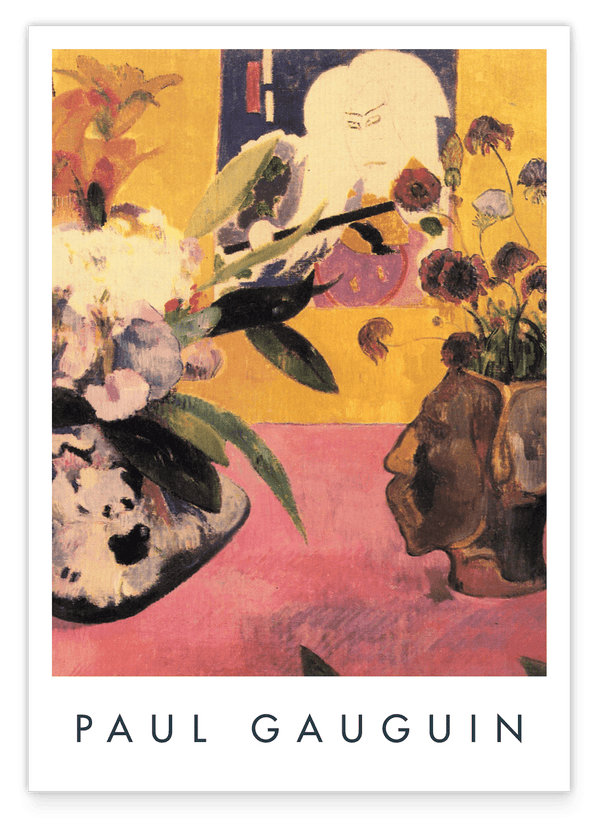 Paul Gauguin - Museum-Poster Stillleben mit japanischer Grafik