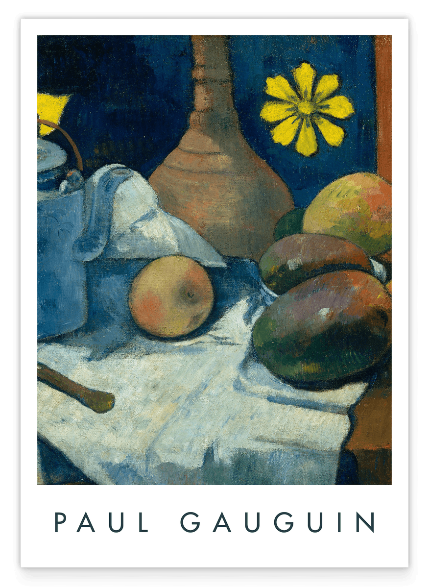 Paul Gauguin - Museum-Poster Stillleben mit Tee-Kanne und Früchten