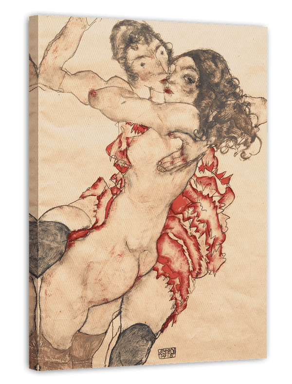 Egon Schiele - Zwei sich umarmende Frauen