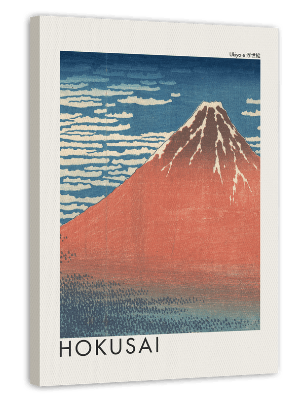 Katsushika Hokusai - Museum-Poster Südwind, klarer Himmel (Gaifū kaisei)