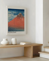 After Hover: Katsushika Hokusai - Museum-Poster Südwind, klarer Himmel (Gaifū kaisei)