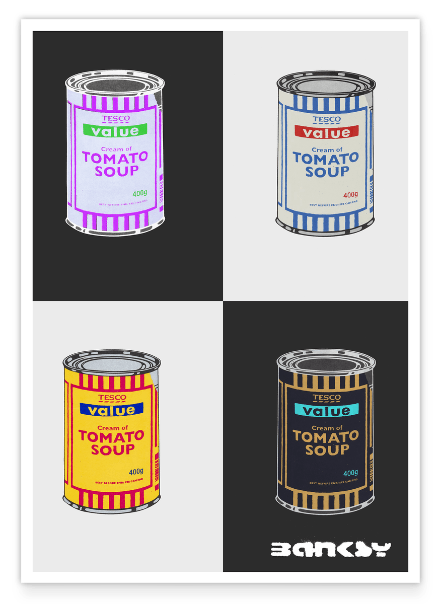 Banksy - Museum-Poster I Pop-Art Dosen Tomato Soup