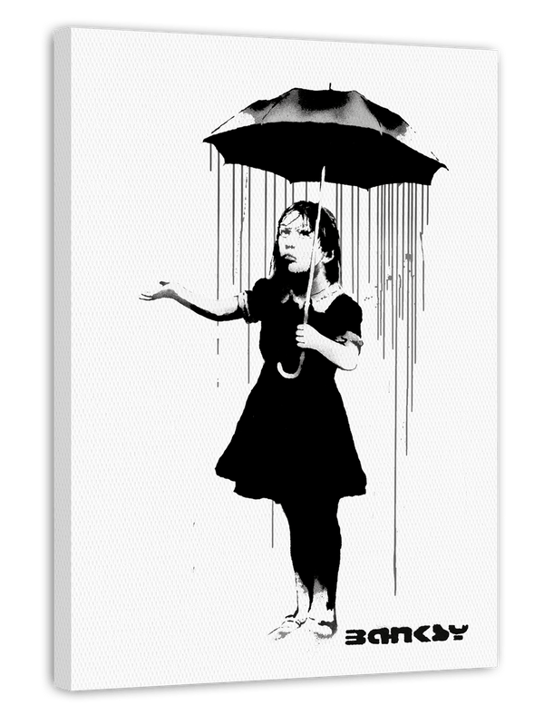 Banksy - Museum-Poster Mädchen im Regen