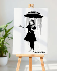After Hover: Banksy - Museum-Poster Mädchen im Regen