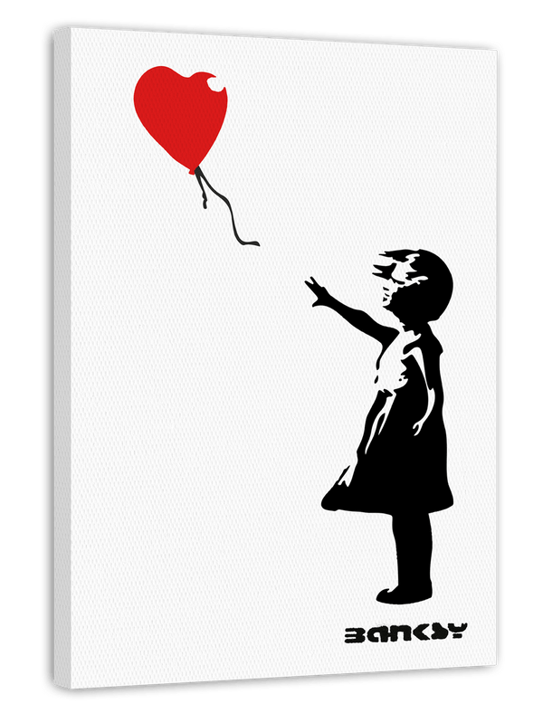 Banksy - Museum-Poster Mädchen mit Luftballon in Herzform