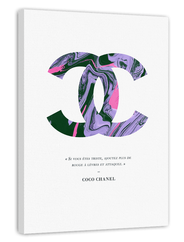Zitat von Coco Chanel - Mode-Ikone - 80er Muster
