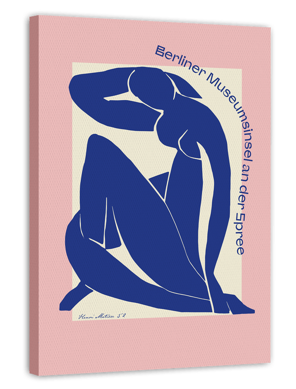 Berliner Museumsinsel - mit blauer Silhouette von Matisse inspiriert