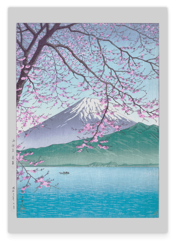Kawase Hasui - Kirschblüten in Kishio bei West Izu