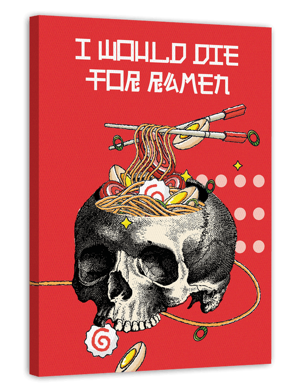 Ramen Nudeln im Totenkopf "I would die for Ramen"