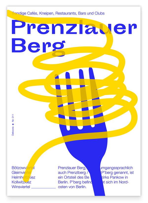 Dining in Prenzlauer Berg Berlin - Gabel in Blau