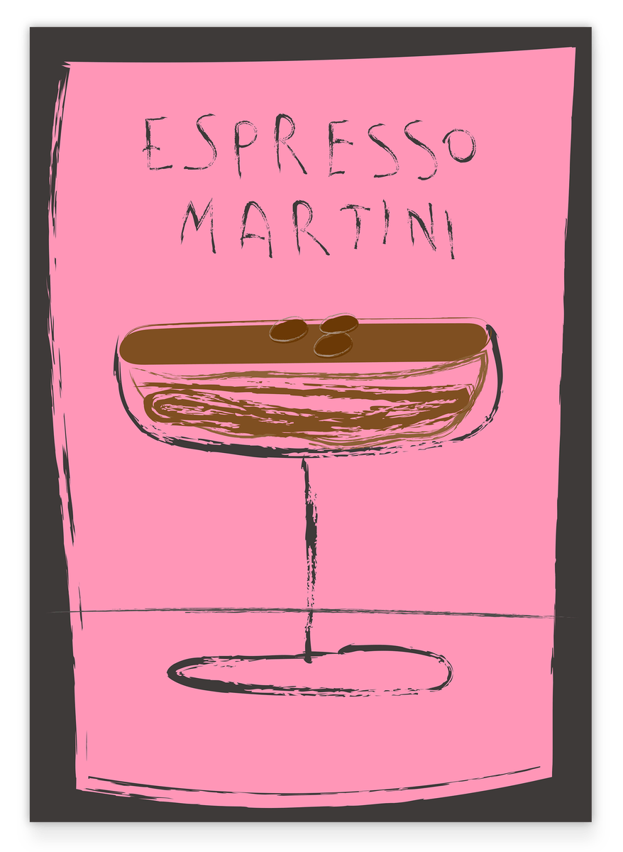 Espresso Martini Cocktail mit Kaffeebohnen