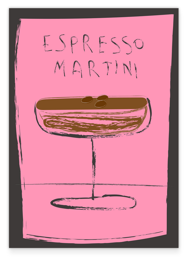 Espresso Martini Cocktail mit Kaffeebohnen