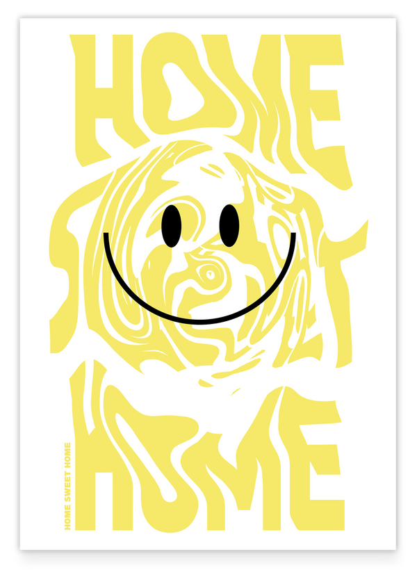 Home Sweet Home mit Smiley im Y2K Stil