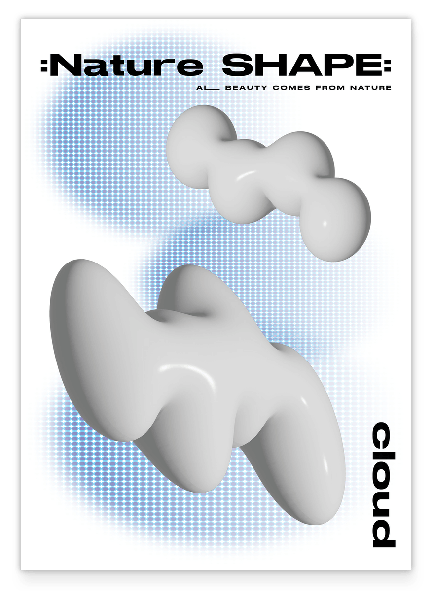 Graphische Wolken aus der Nature Shape Serie