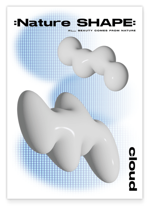 Graphische Wolken aus der Nature Shape Serie