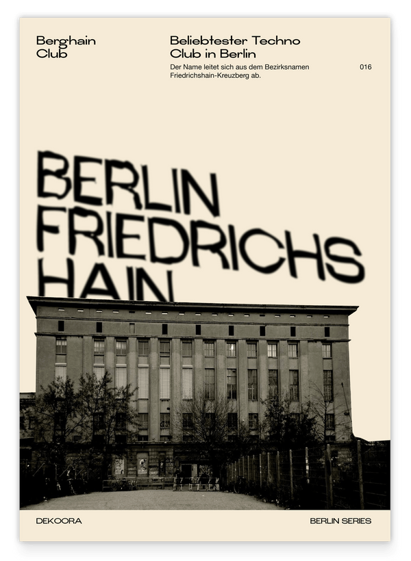 Berlin Friedrichshain inspiriert vom Club Berghain