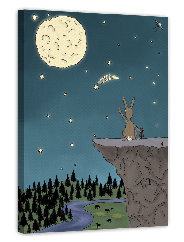 Käfer und Hase schauen in die Sterne