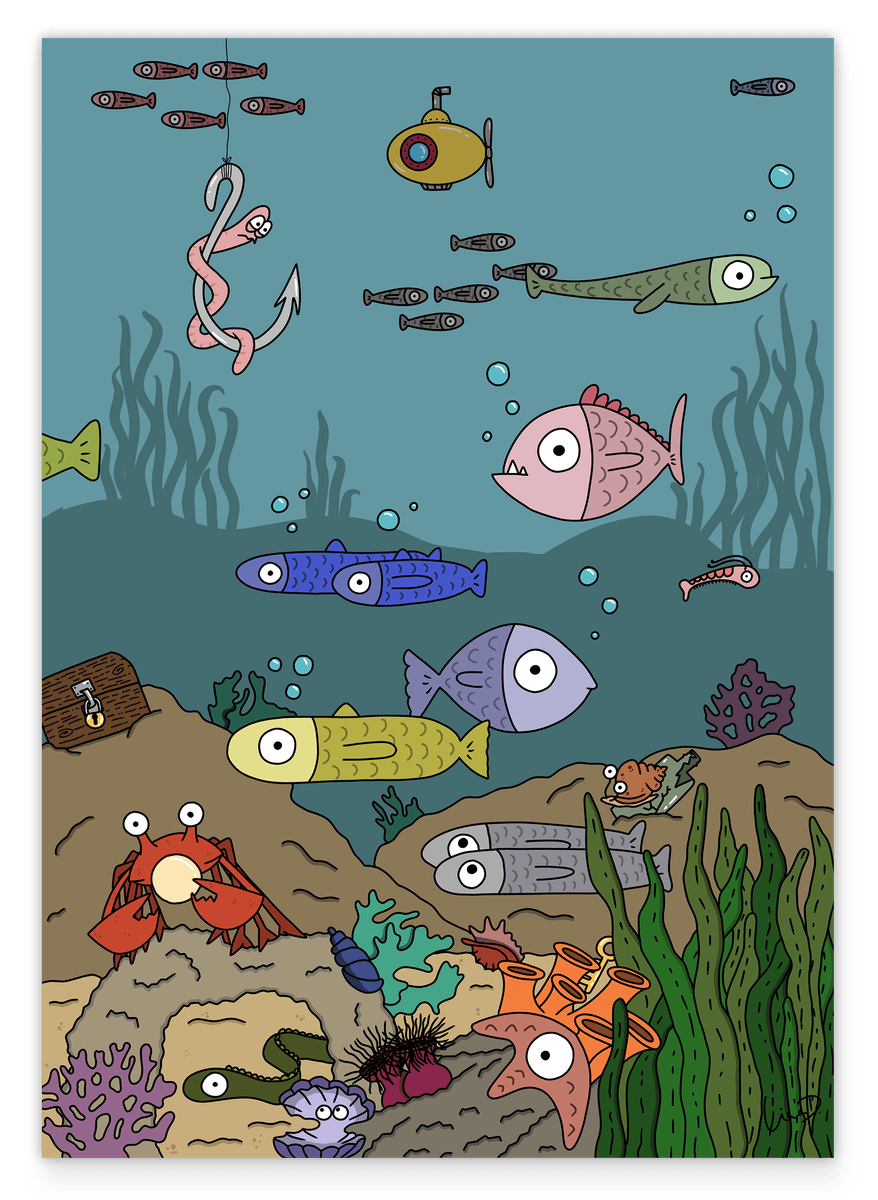 Unterwasser Tiere beim Tauchgang