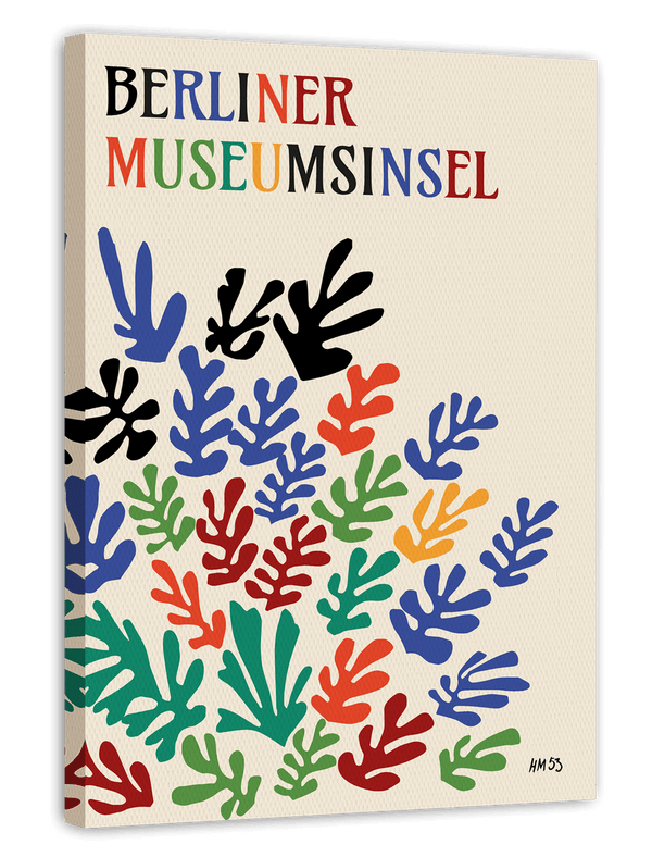 Berliner Museumsinsel mit Blättern - Matisse inspiriert