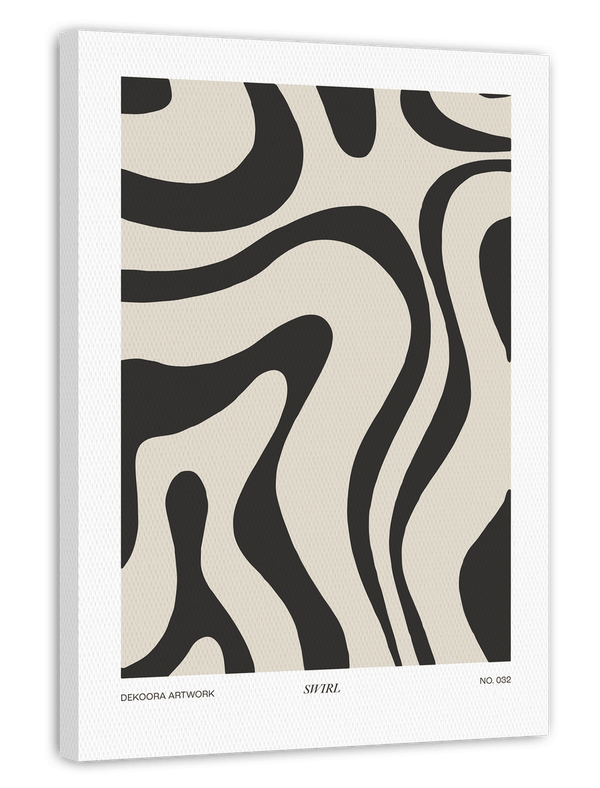Modern Swirl in Schwarz-Weiß