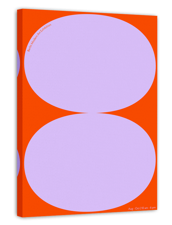Abstrakte Bögen in Orange - Berlin Modern Art