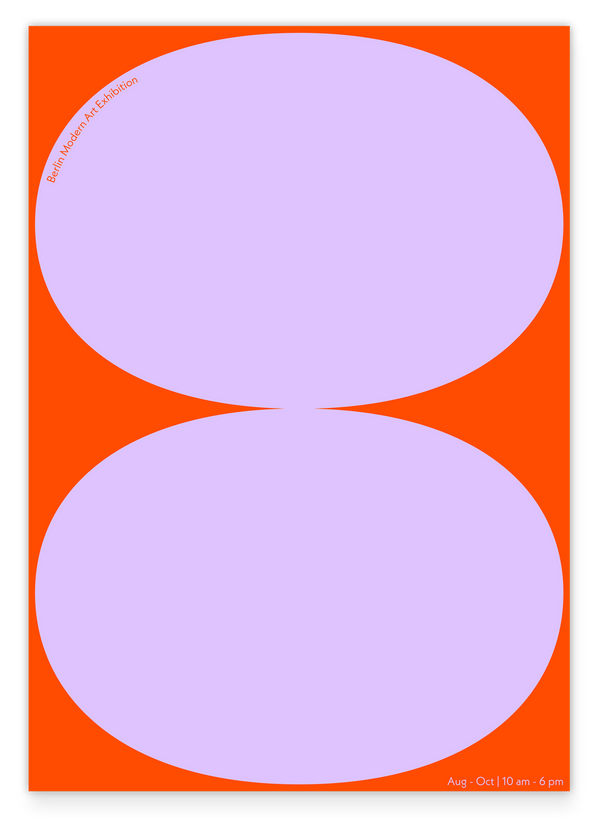 Abstrakte Bögen in Orange - Berlin Modern Art