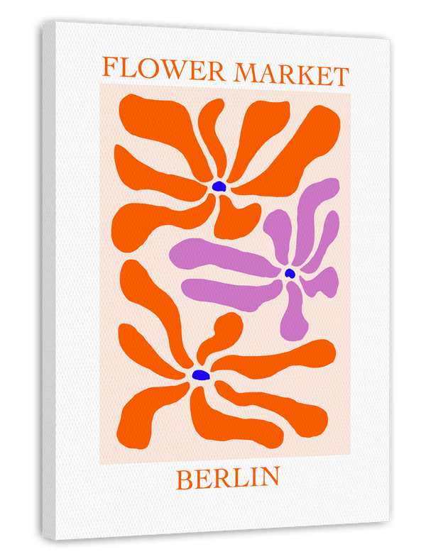 Flower Market Berlin - Blumen-Muster in Orange
