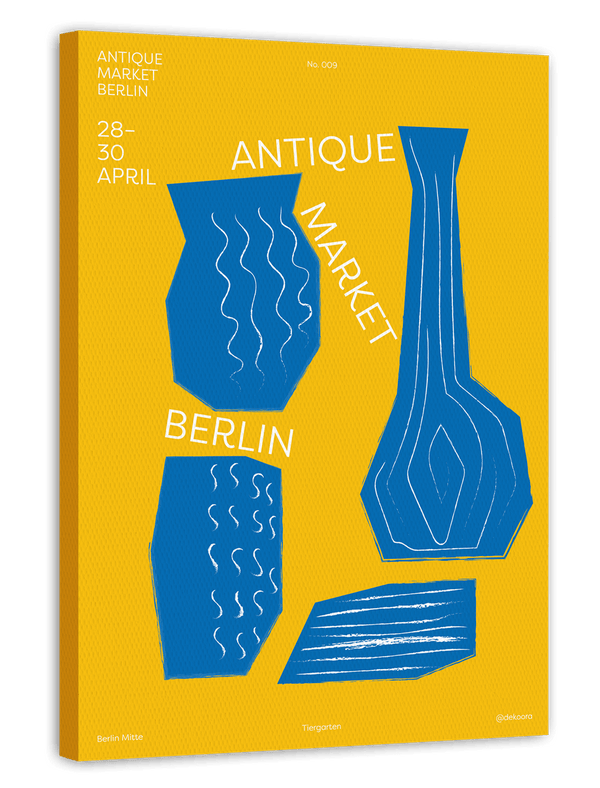 Abstrakte blaue Vasen - Antique Market Berlin