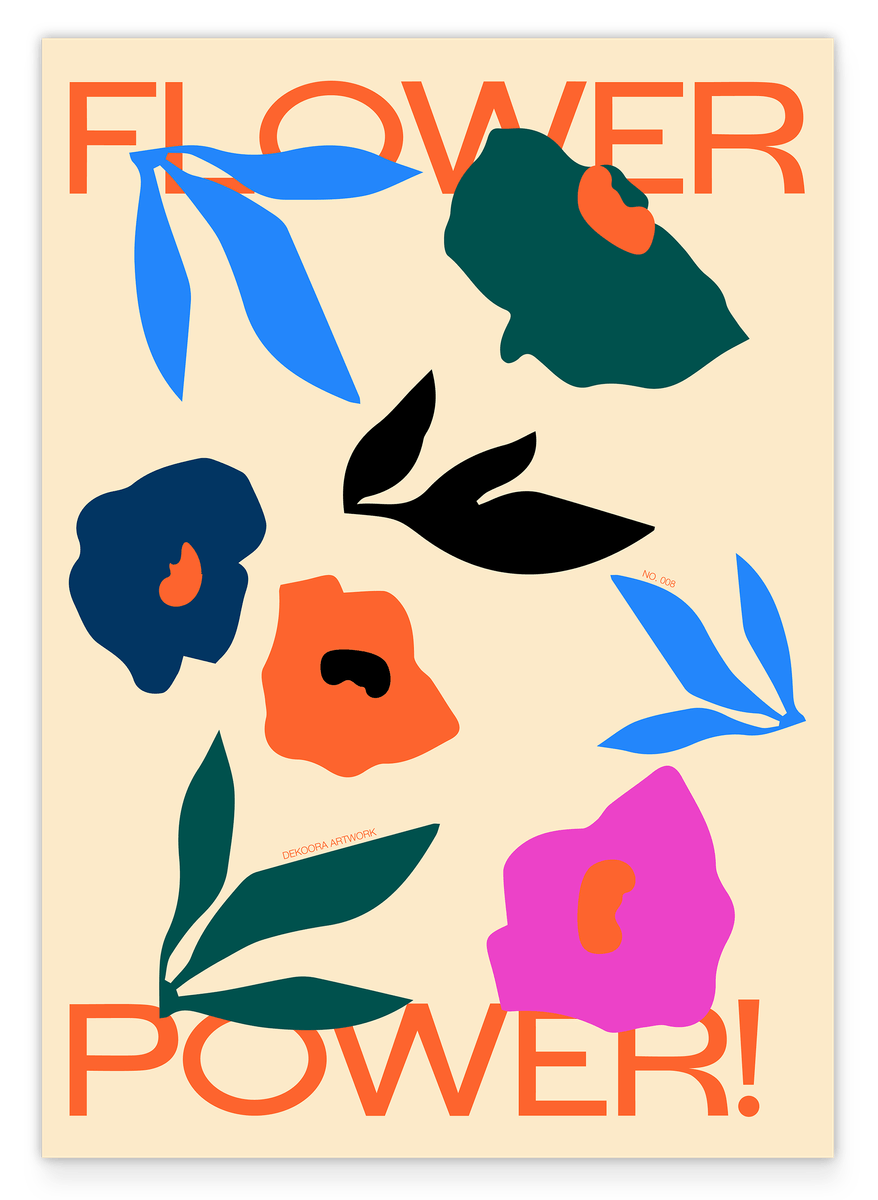 Minimalistisches Blumen-Muster Flower Power