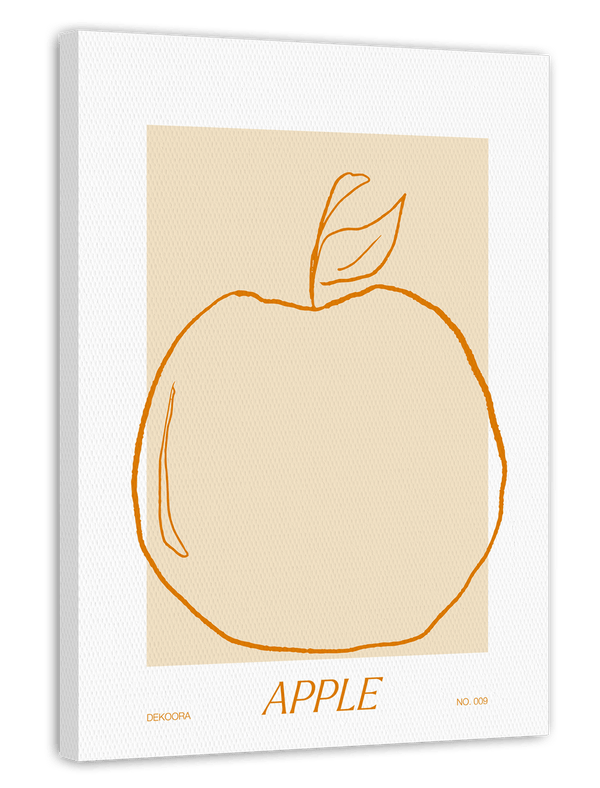 Apfel im Line Art Stil