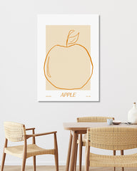 After Hover: Apfel im Line Art Stil
