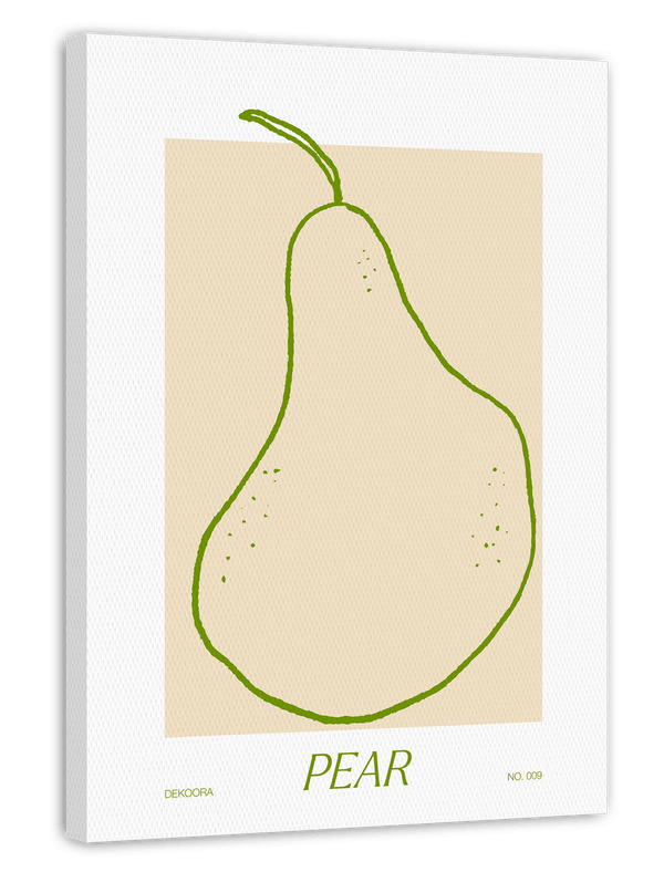 Minimalistische Birne im Line Art Stil